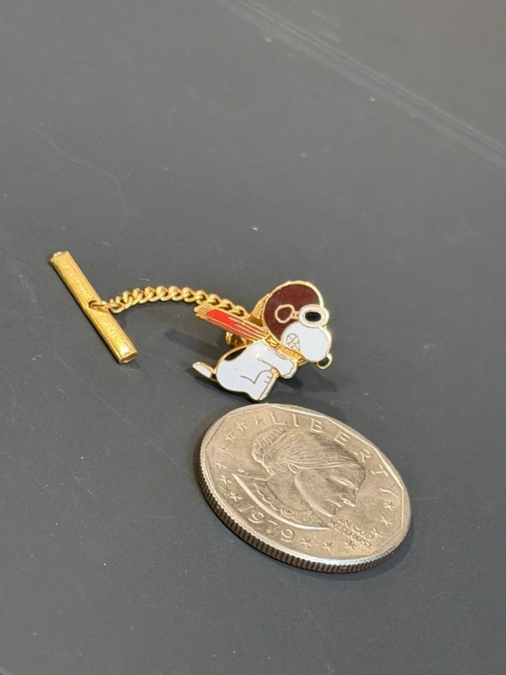 Vintage “Flying Ace” Snoopy Tie Tack Pin, Excellent Condition!